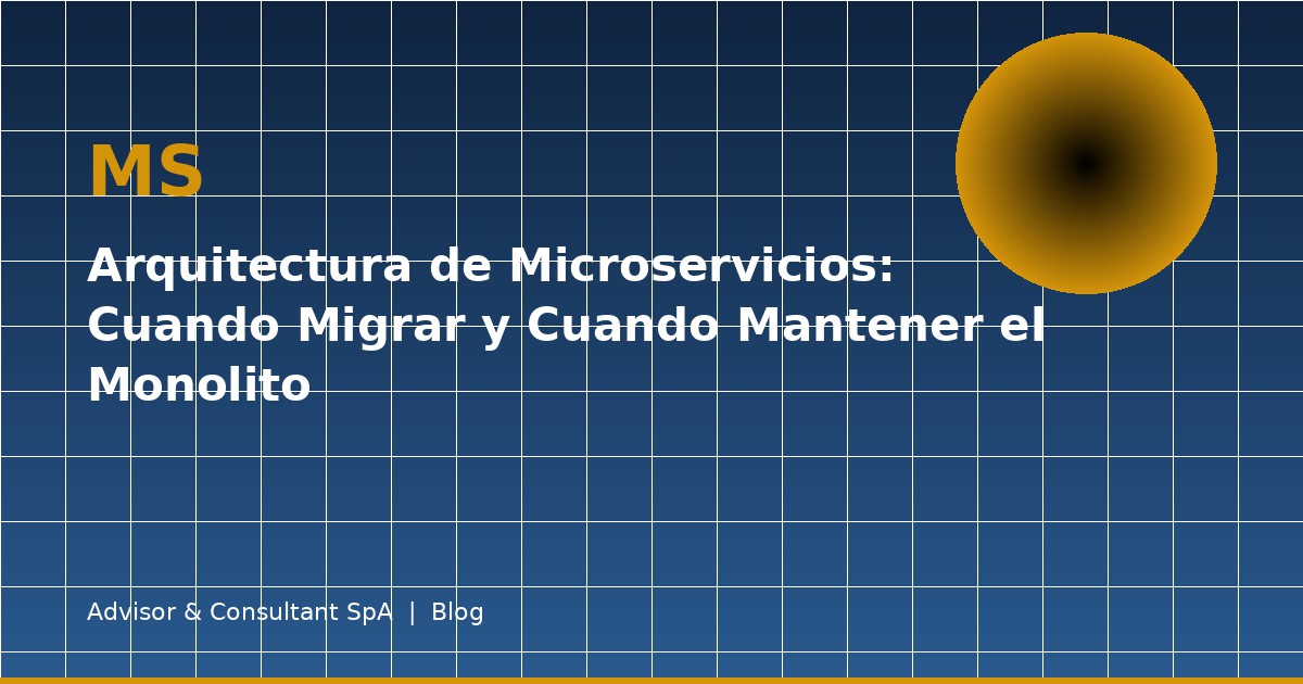 Arquitectura de Microservicios: Cuando Migrar y Cuando Mantener el Monolito